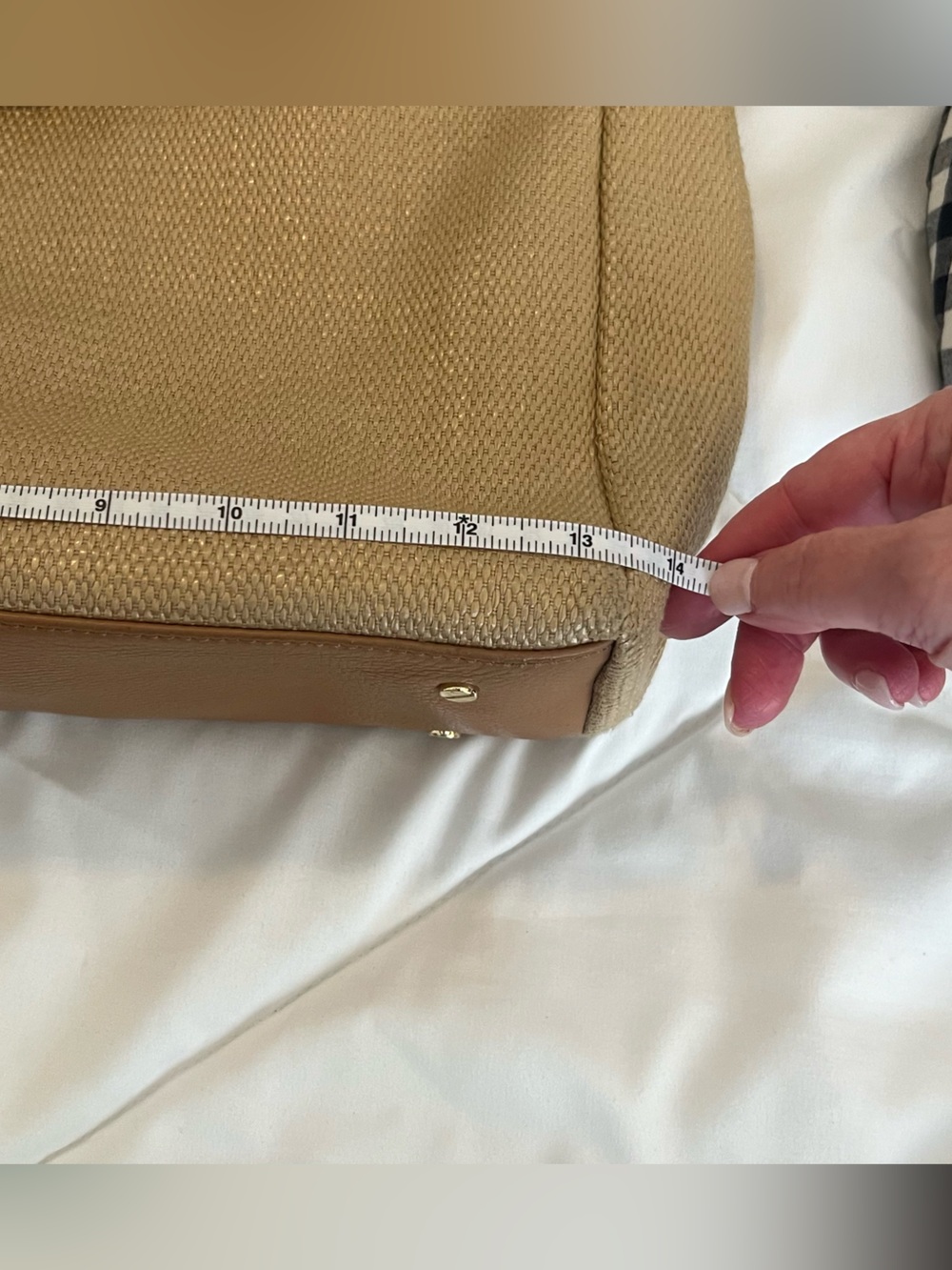 Tory Burch Tan Leather and Beige Canvas Tote . price is firm. - Picture 10 of 12